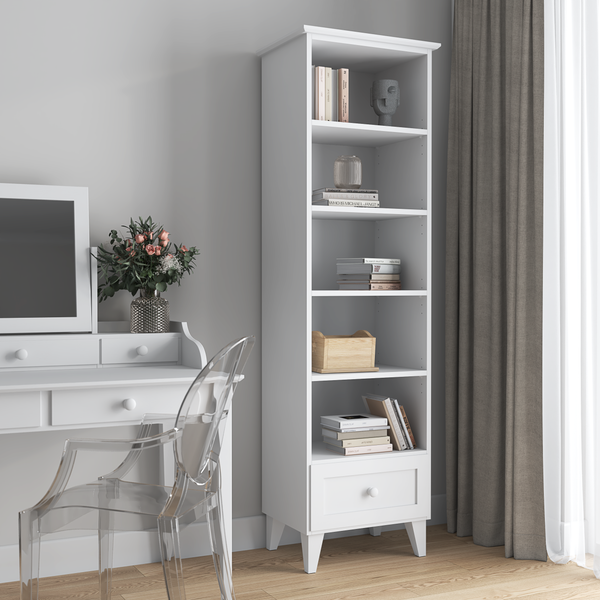 Holzregal 1S 57 Scandi weiß