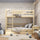 Hochbett mit Schublade aus Holz Kiefer farblos – Kinderzimmer, Massivholz, scandi