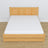 Wooden double bed with drawer N02 natural pine
