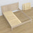 Eichen-Doppelbett N02 gebleichte Eiche