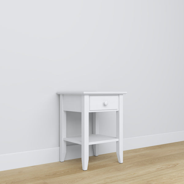 Holznachttisch 1S N01 Scandi weiß
