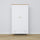 Holzschrank 2D1S Scandi weiß / natürliche Eiche