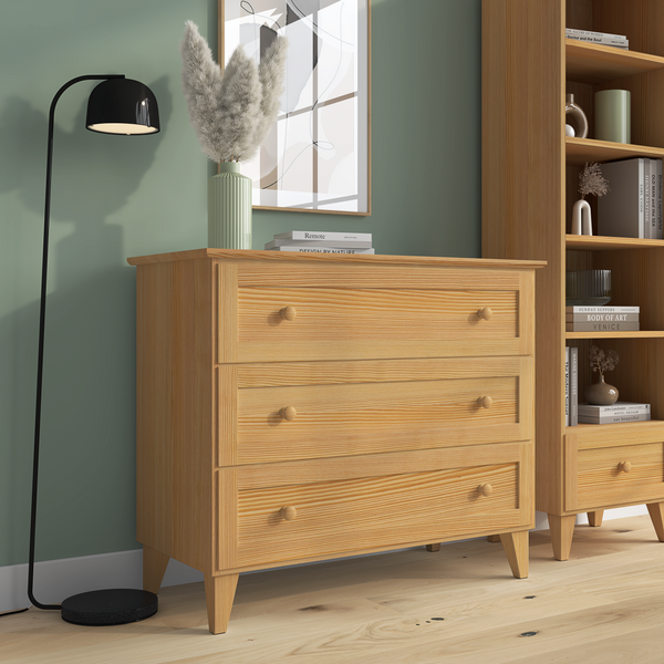 Kiefer Kommode 3S 105 Scandi Kiefer natur