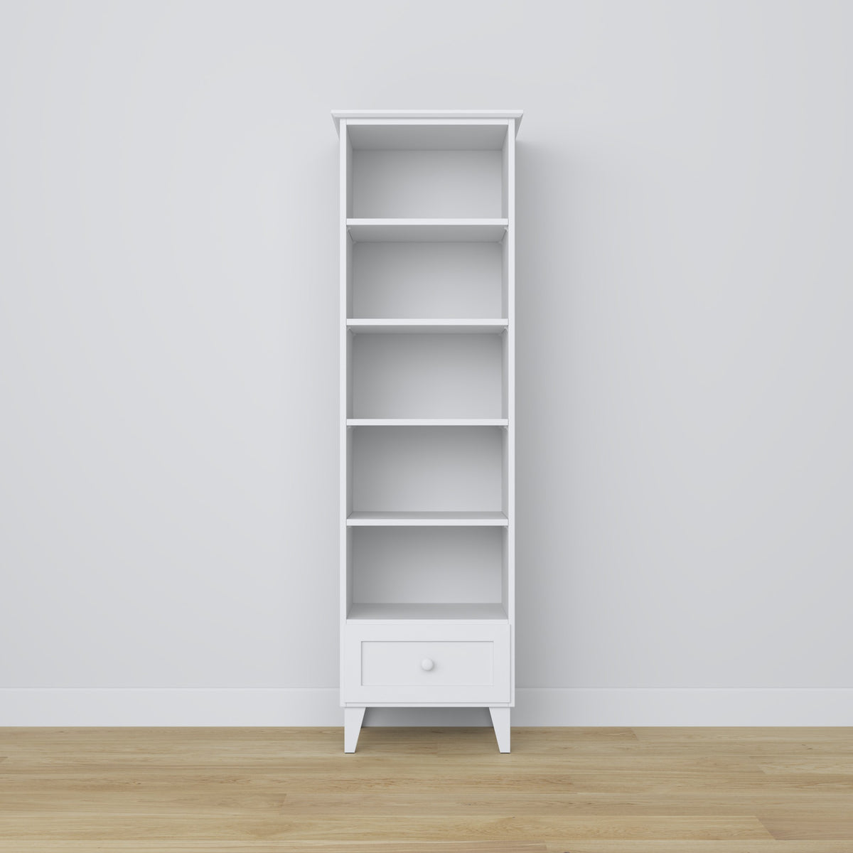 Holzregal 1S 57 Scandi weiß
