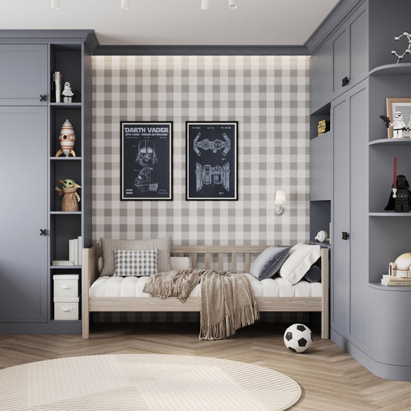 Łóżko sofa N03 dąb bielony – widok z boku, solidna konstrukcja drewniana