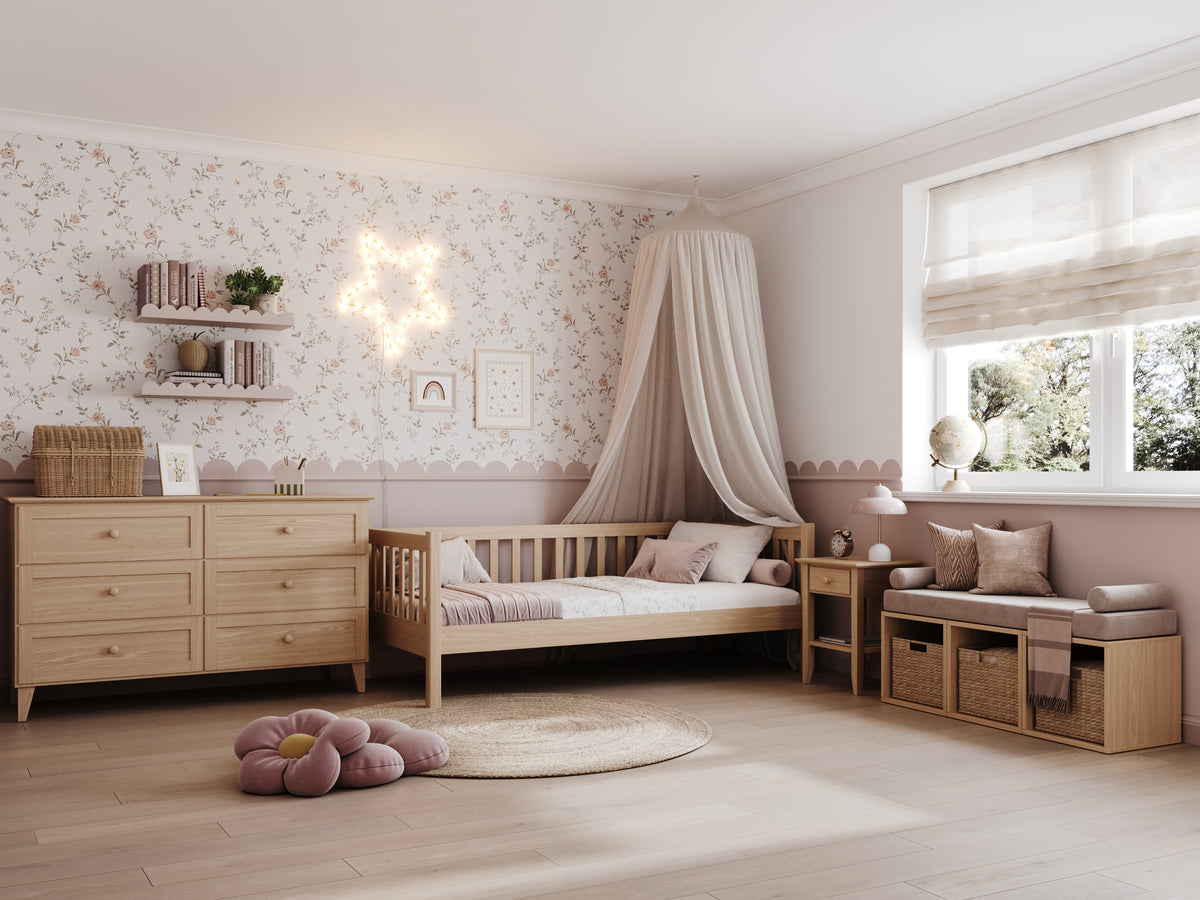 Łóżko sofa N03 dąb naturalny – dodatkowy widok, polska produkcja