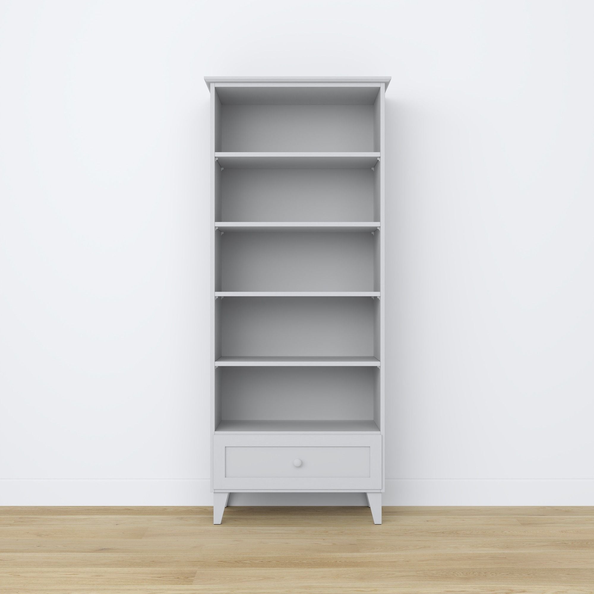Holzregal 1S 80 Scandi grau