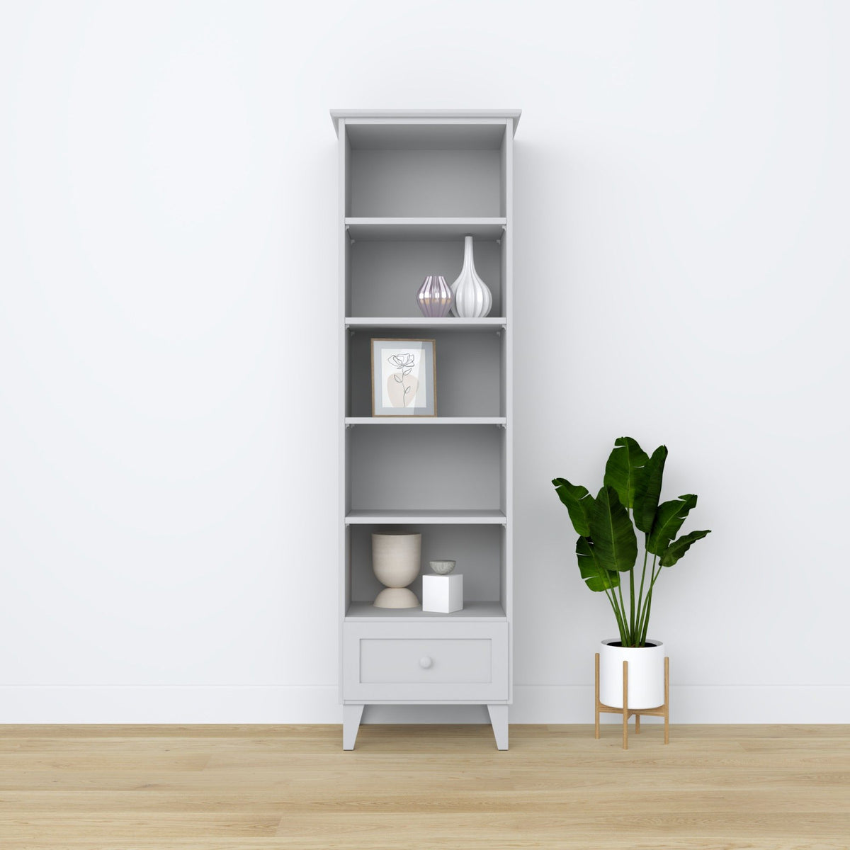 Holzregal 1S 57 Scandi grau