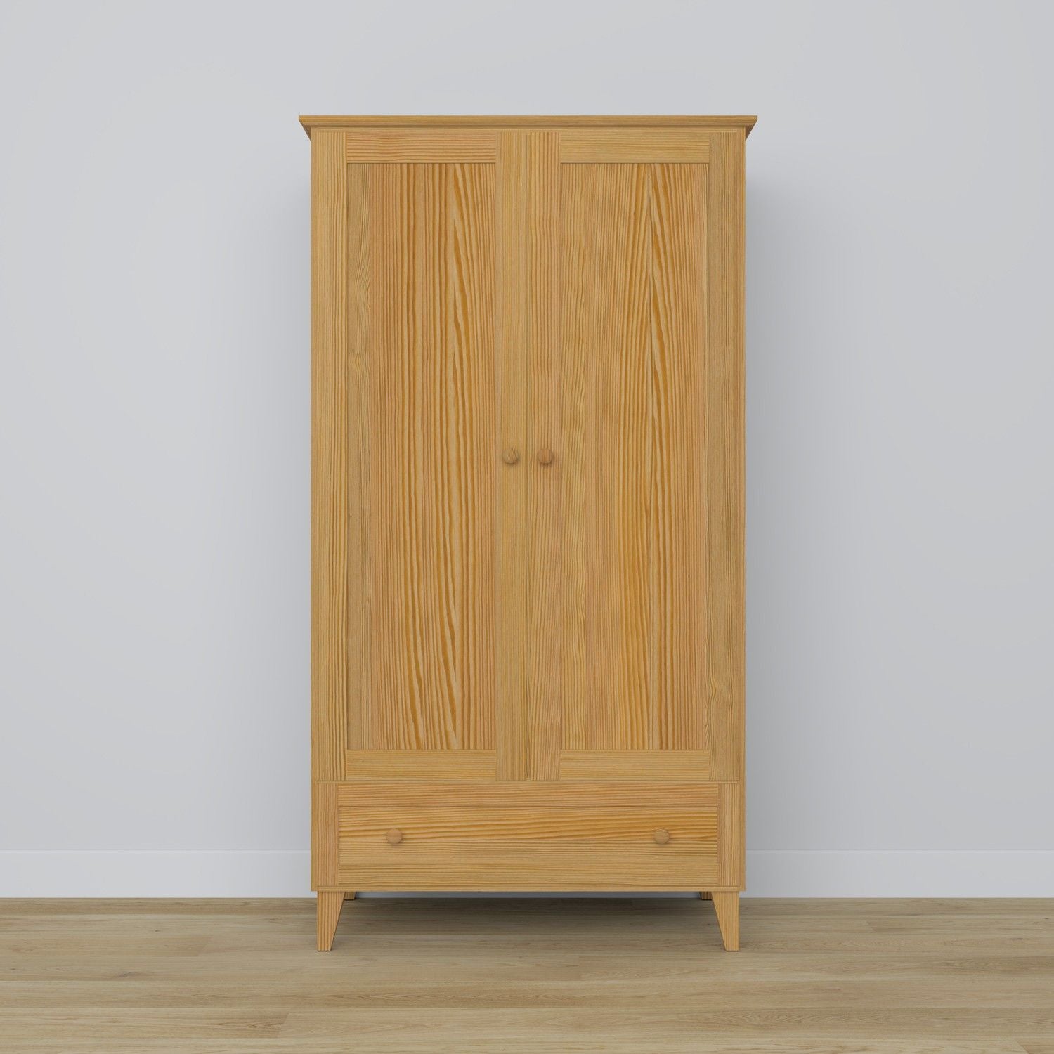 Kiefer Kleiderschrank 2D1S Scandi Kiefer natur