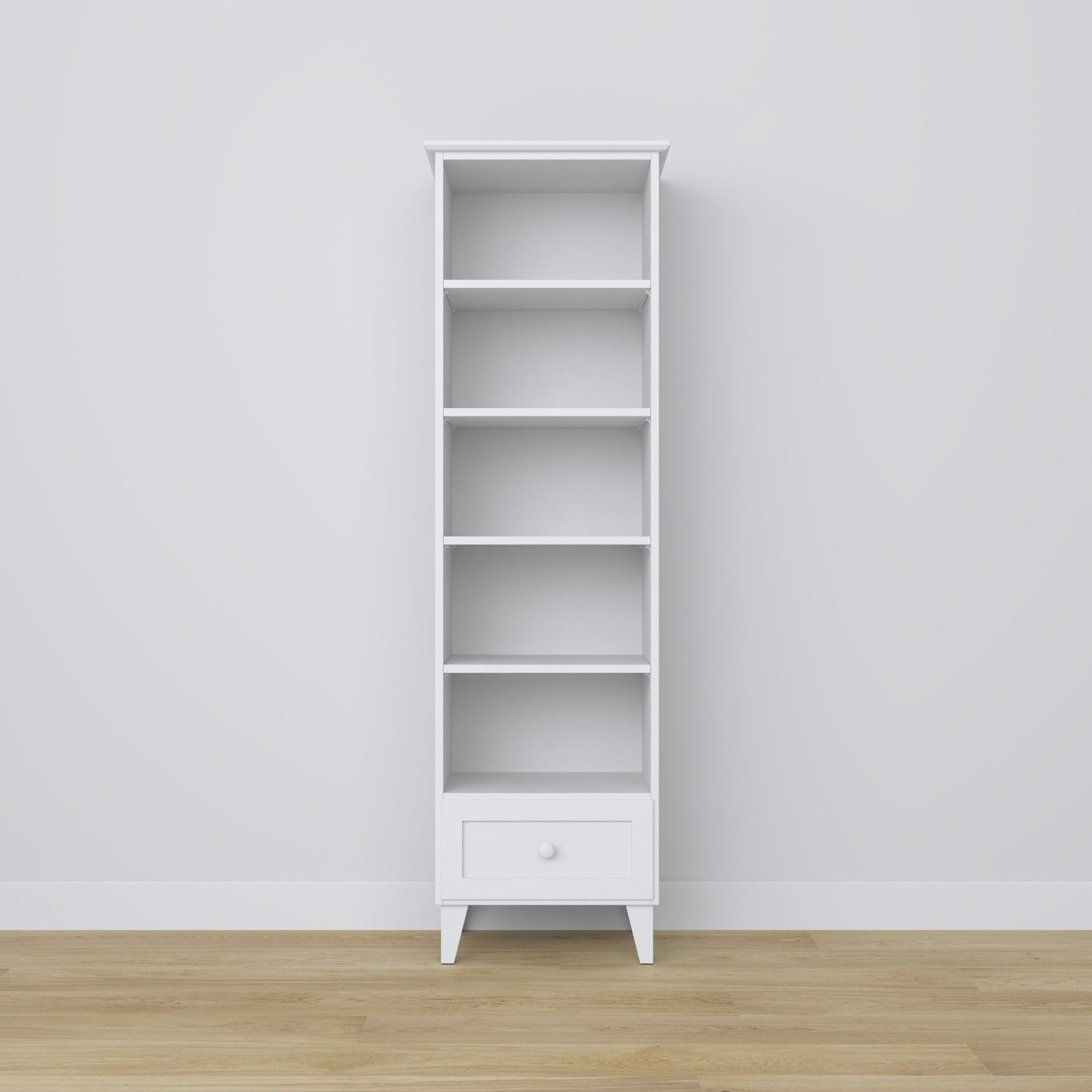 Holzregal 1S 57 Scandi weiß