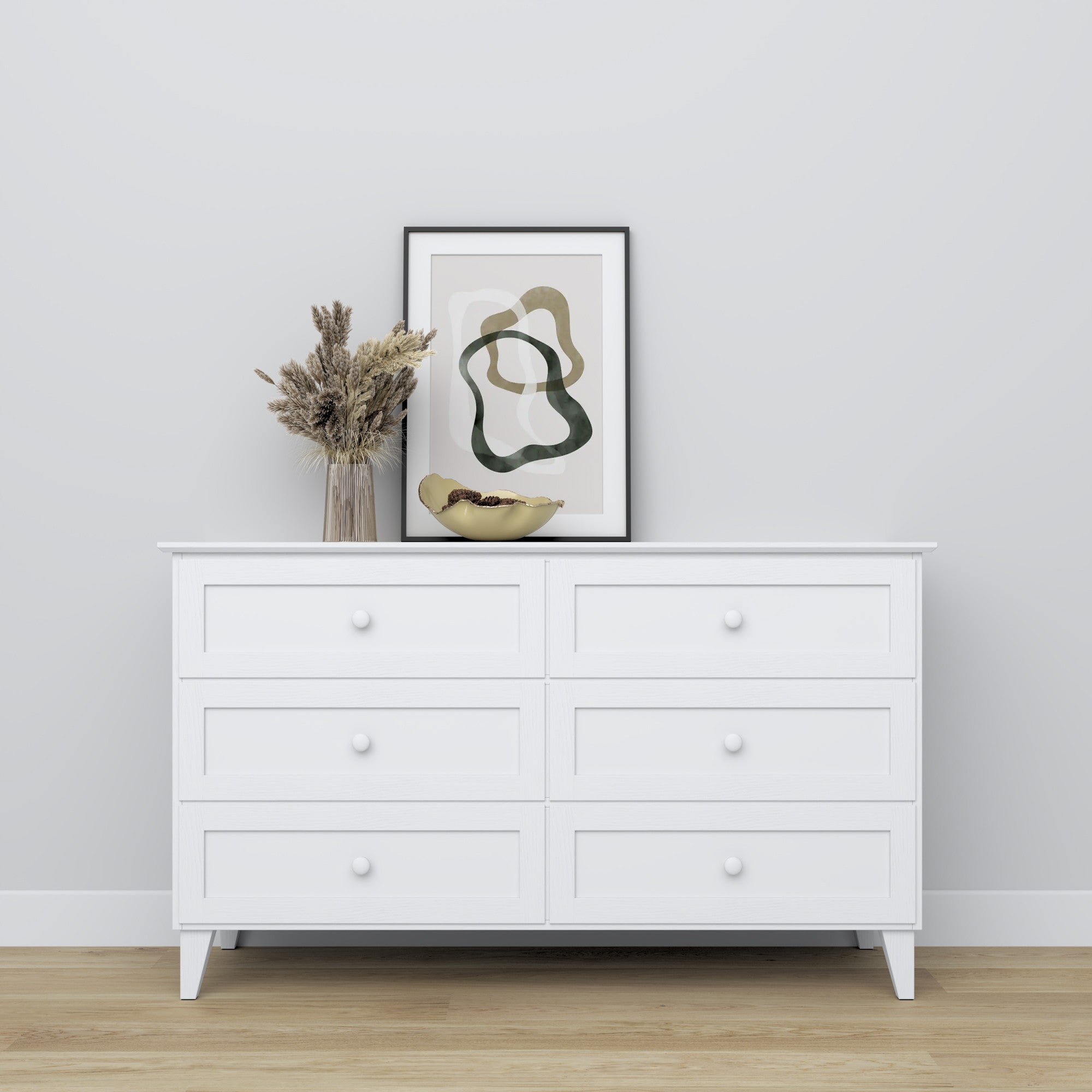 Wooden chest of drawers 6S 154 Scandi RAL/NCS