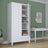 Wooden wardrobe 2D1S Scandi white