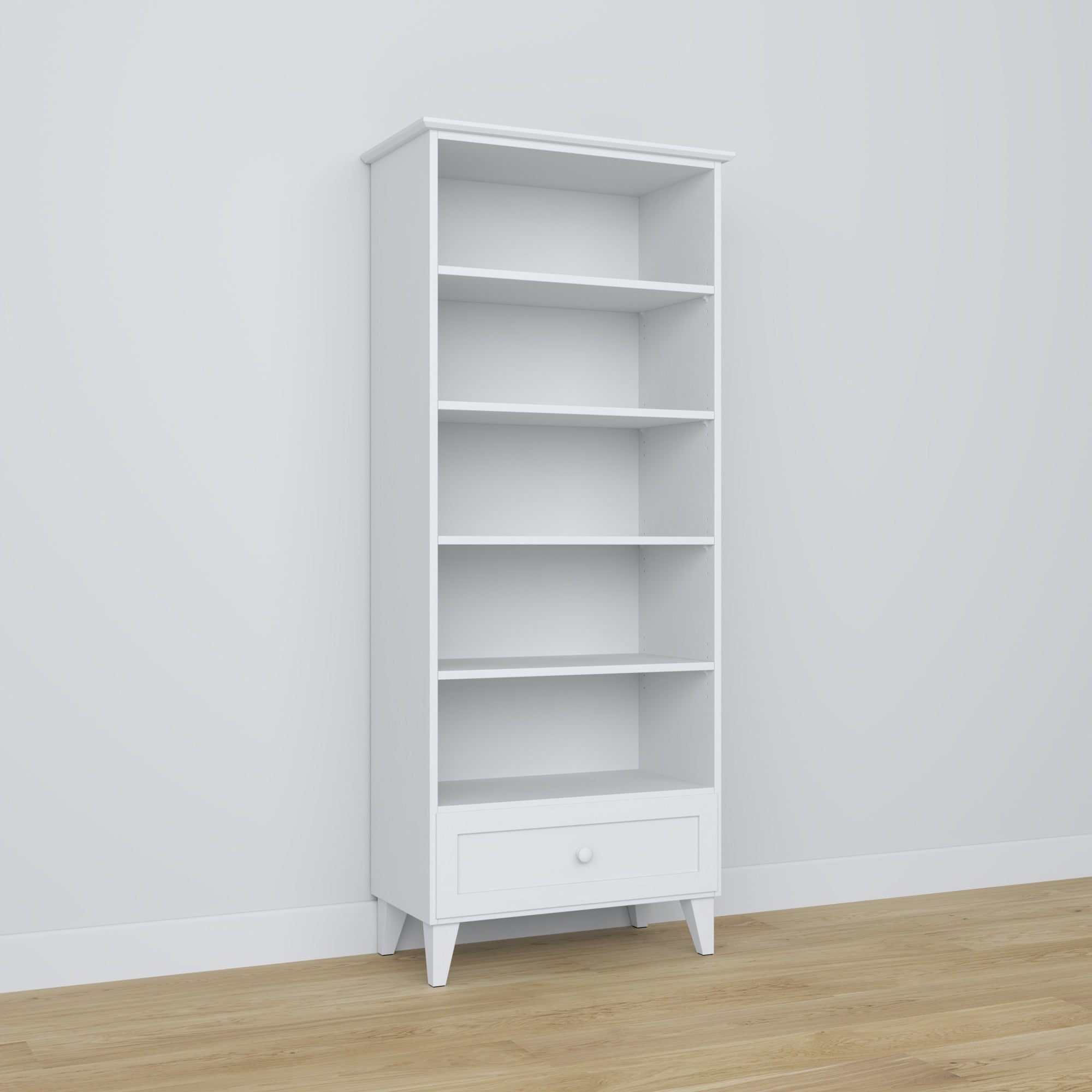Holzregal 1S 80 Scandi weiß