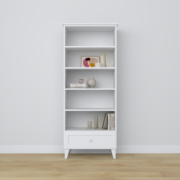 Wooden shelf 1S 80 Scandi white