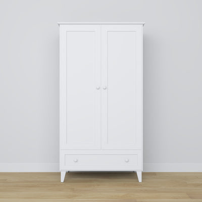 Holzschrank 2D1S Scandi weiß