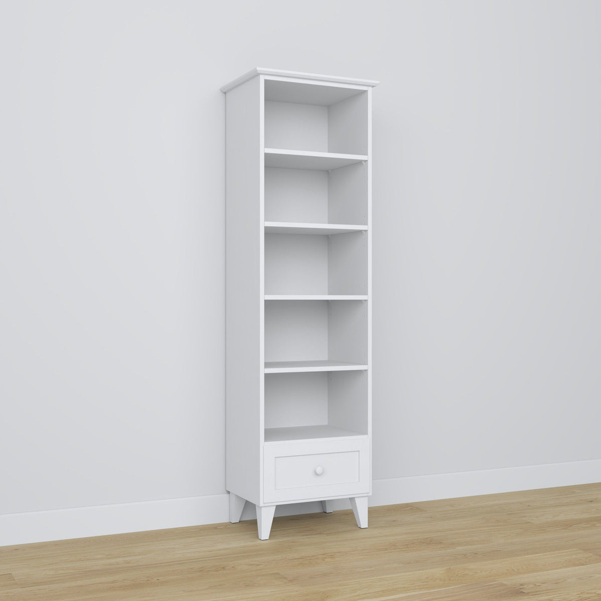 Holzregal 1S 57 Scandi weiß