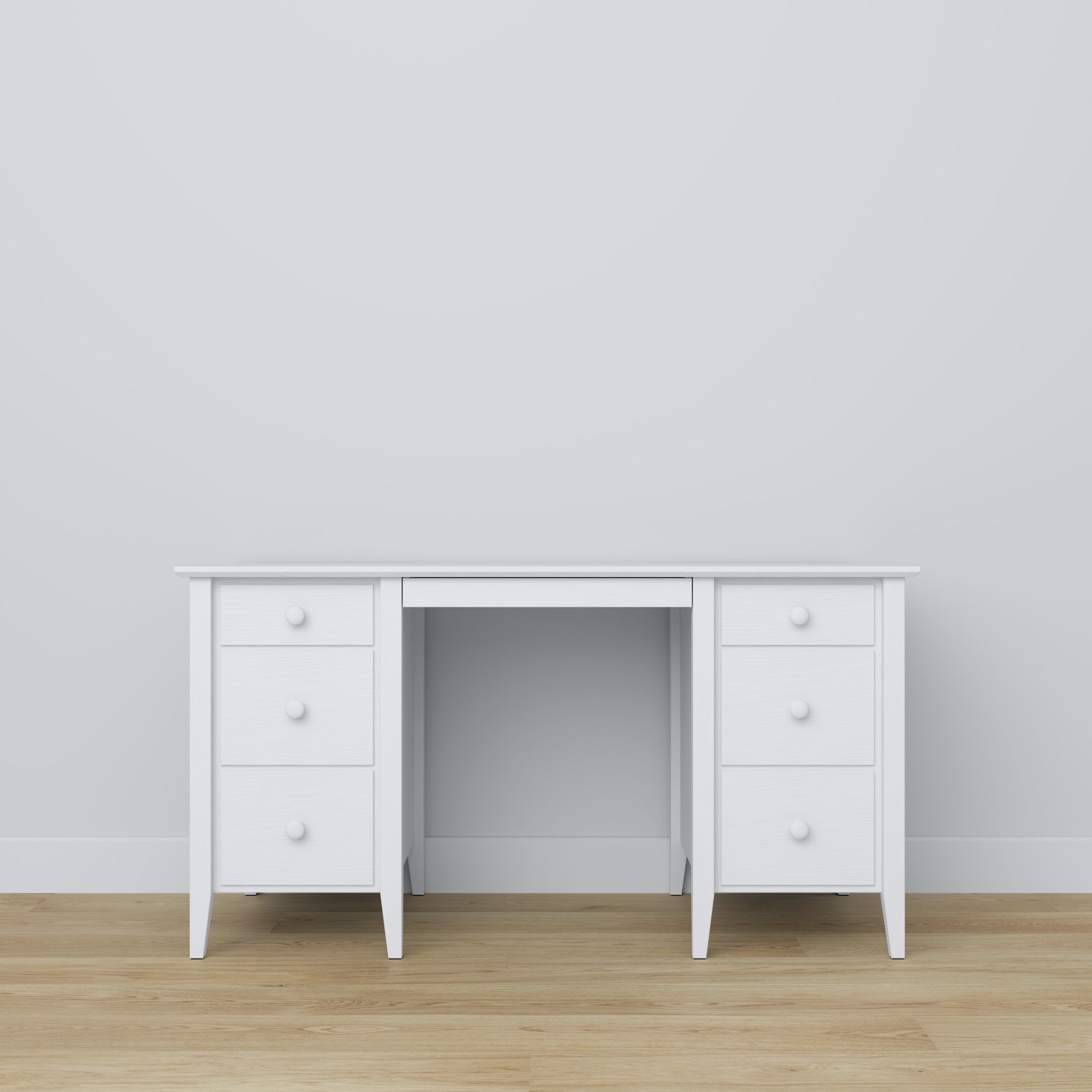 Schreibtisch 6S Scandi Holz in Wunschfarbe RAL/NCS – Massivholz, Nizio
