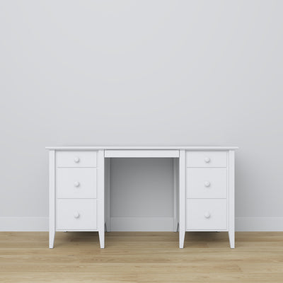 Holzschreibtisch 6S Scandi weiß