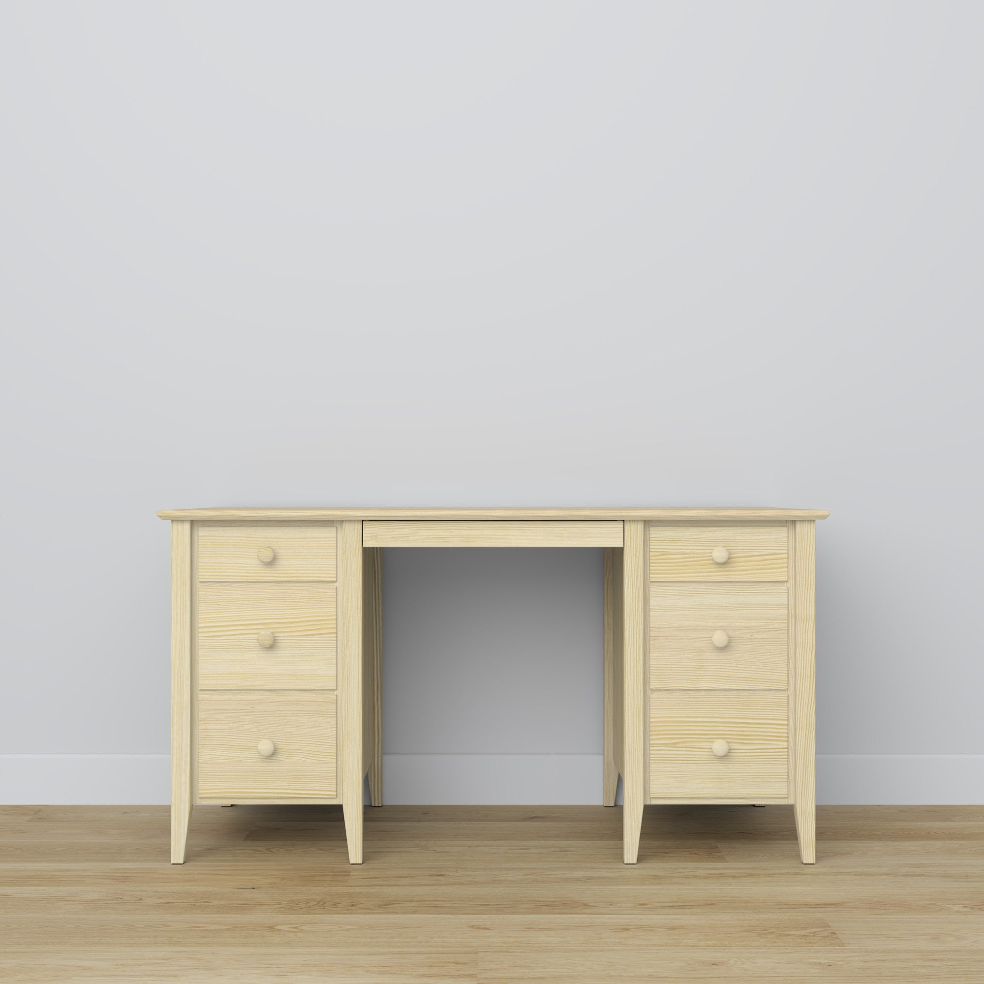 Pine desk 6S Scandi clear pine