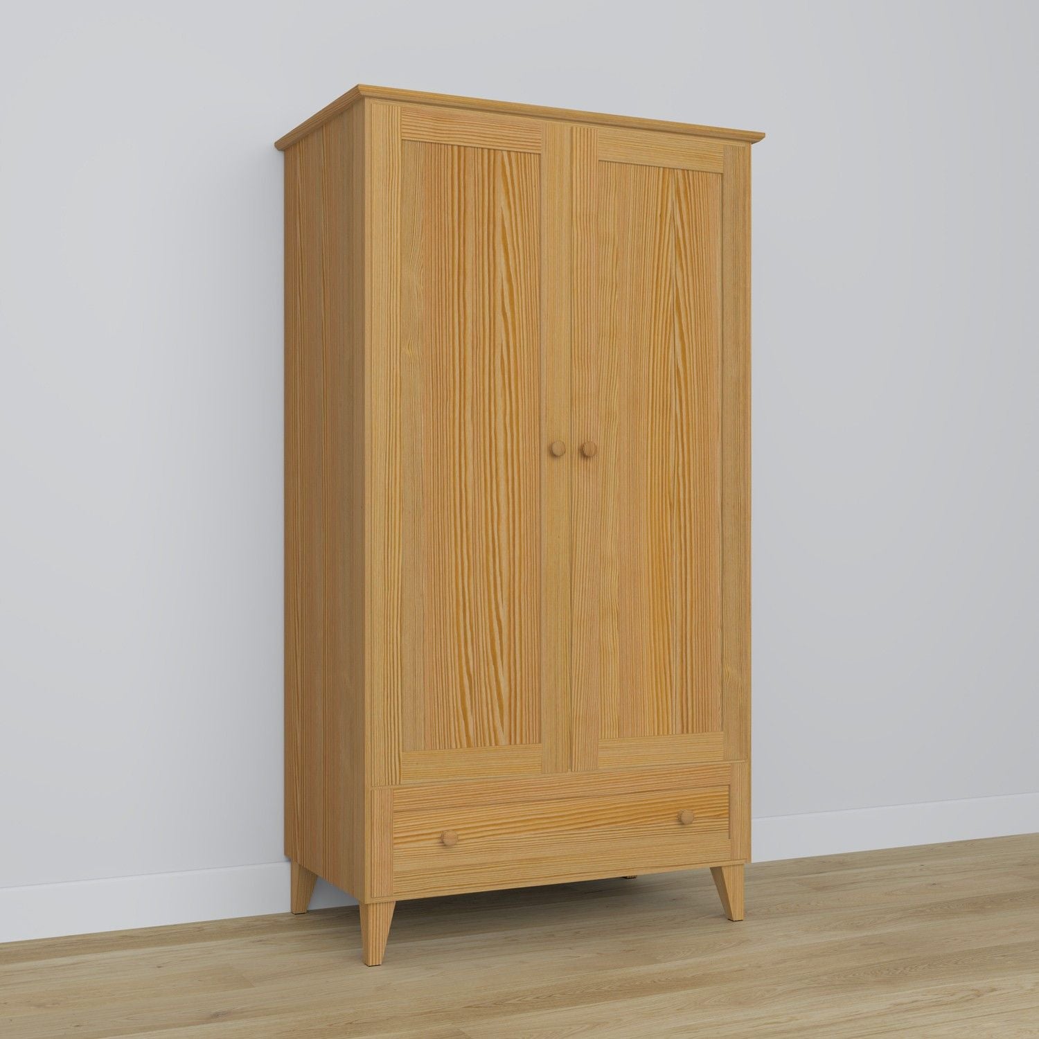 Kiefer Kleiderschrank 2D1S Scandi Kiefer natur