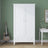 Wooden wardrobe 2D1S Scandi white