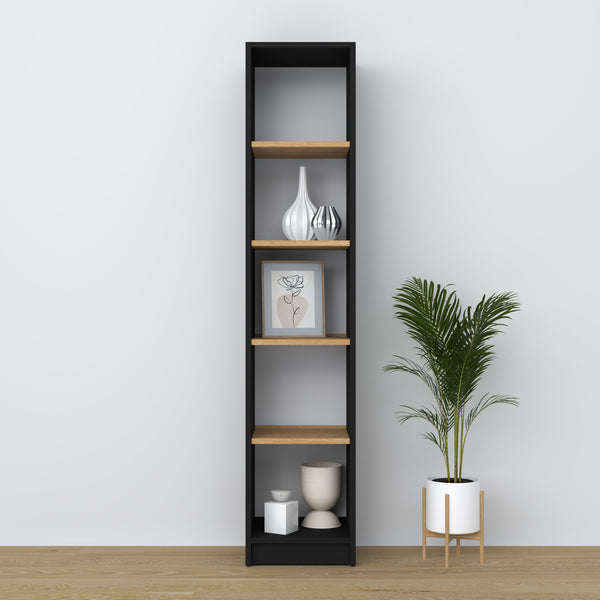 Holzregal N01 schwarz / Eiche