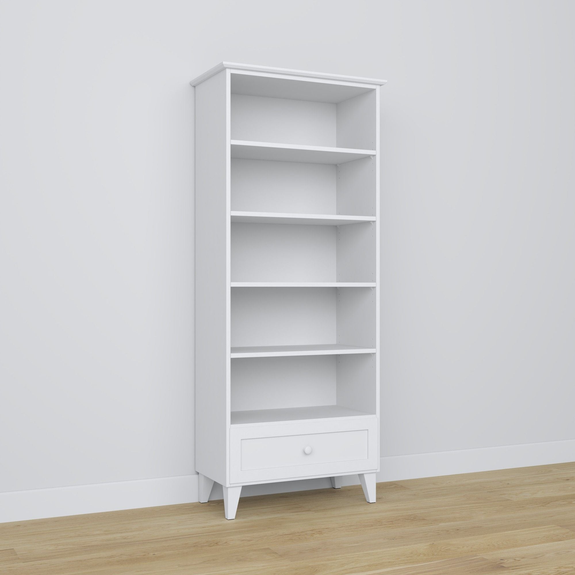 Holzregal 1S 80 Scandi weiß