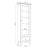 Wooden display cabinet 1S 57 Scandi white / natural oak