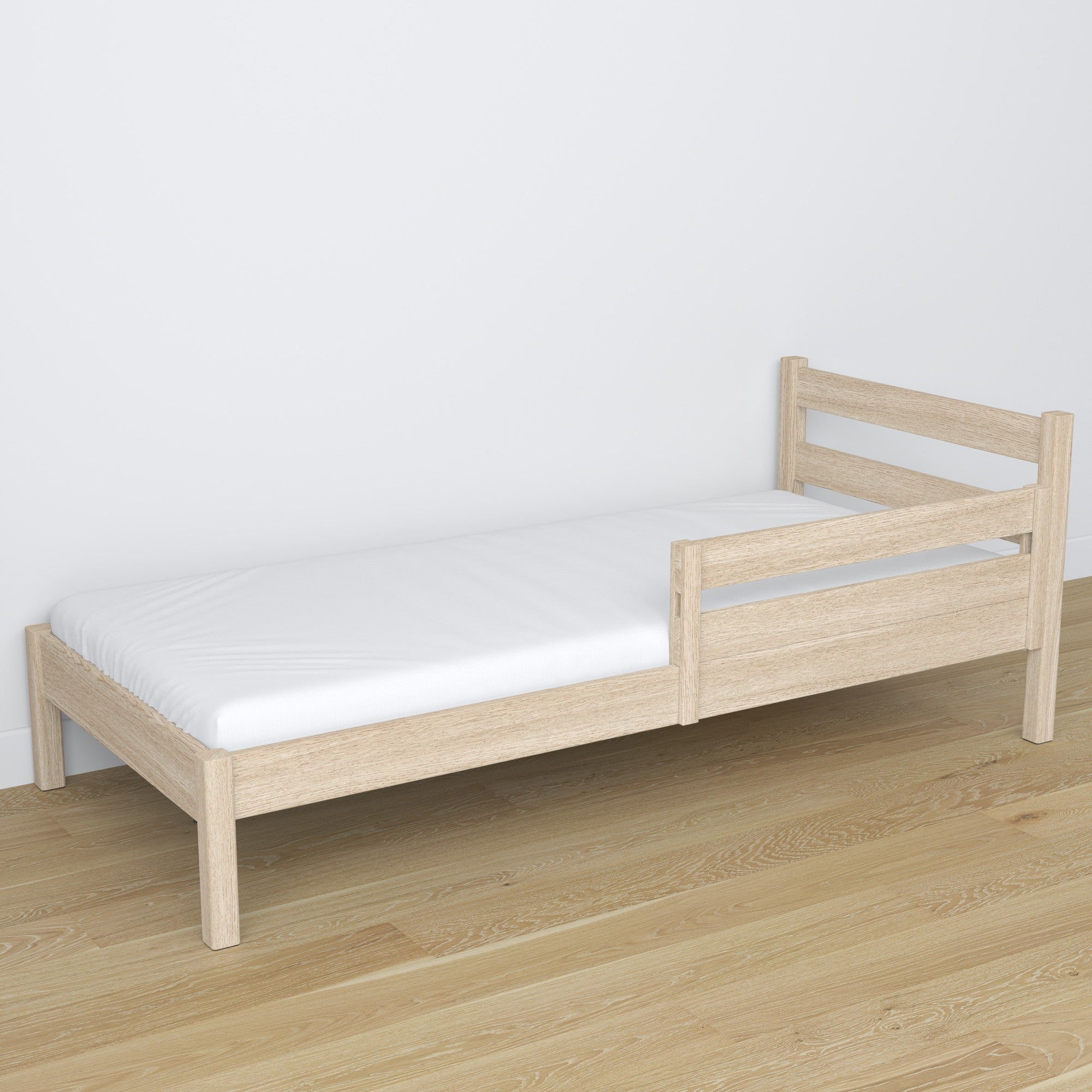 Bed fall protection | bleached oak