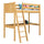 Natural Pine Wooden Loft Bed with Desk – Children’s Room, Scandi Nizio