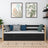 Łóżko sofa z szufladą na materac N01 czarno dębowy – dodatkowy widok, lite drewno