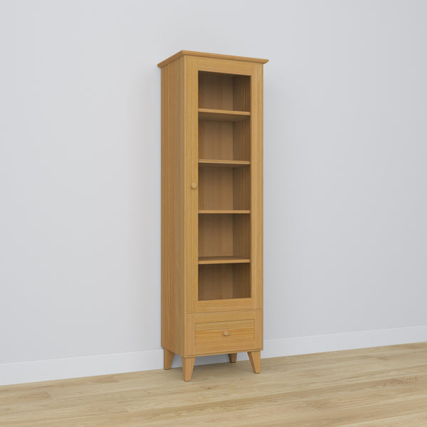 Pine display cabinet 1S 57 Scandi natural pine