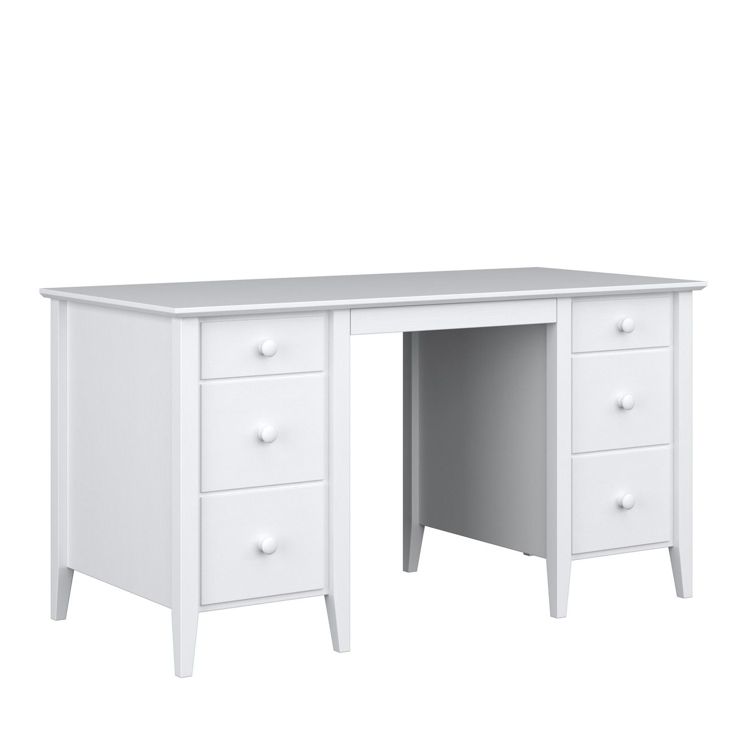 Wooden desk 6S Scandi white