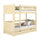 Etagenbett mit Schublade Holz Kiefer farblos – Kinderzimmer, Massivholz, scandi