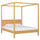 Wooden double canopy bed N02 natural pine