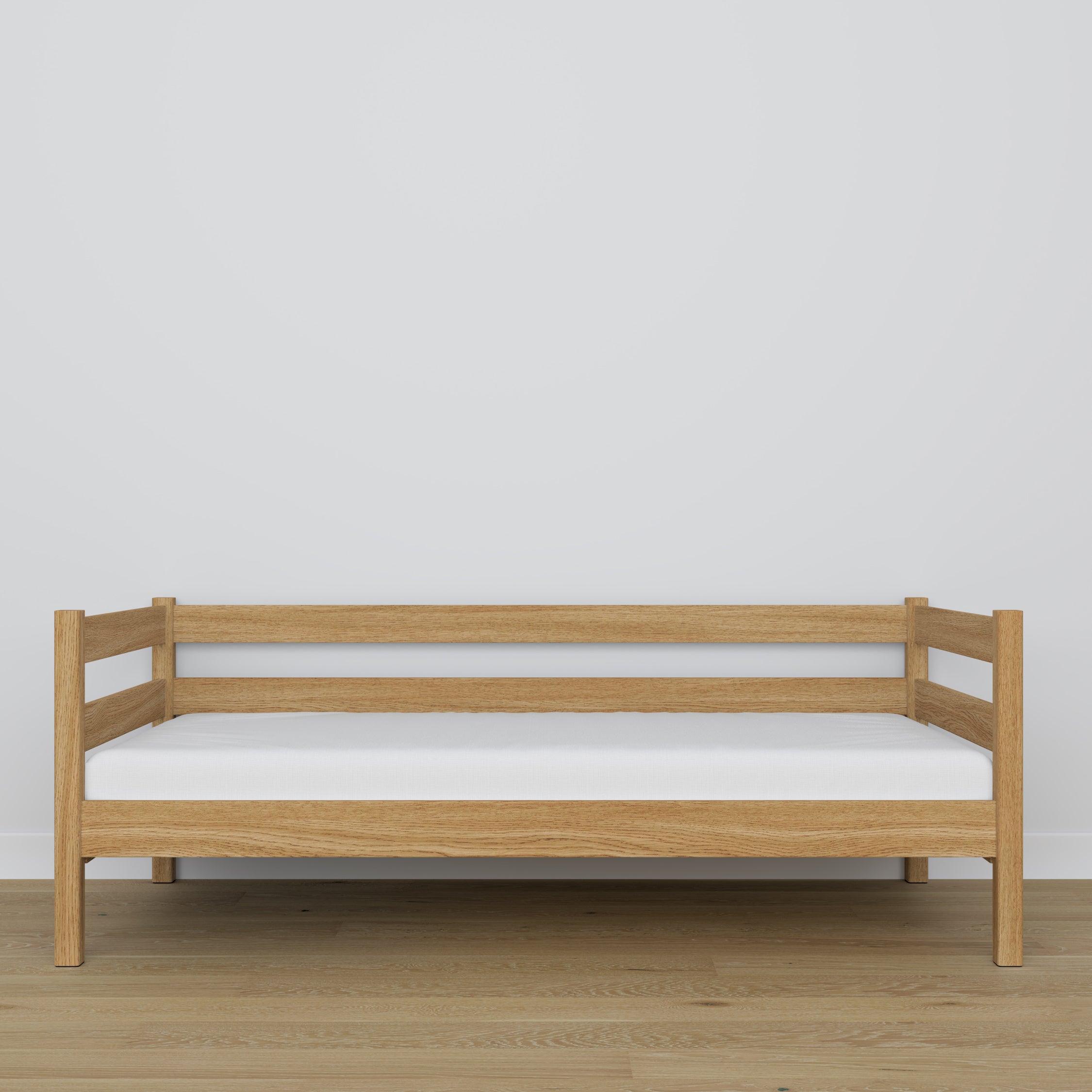 Łóżko sofa N01 dąb naturalny – dodatkowy widok, lite drewno dębowe