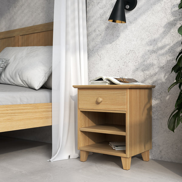 Eichennachttisch 1S N02 Scandi Eiche natur