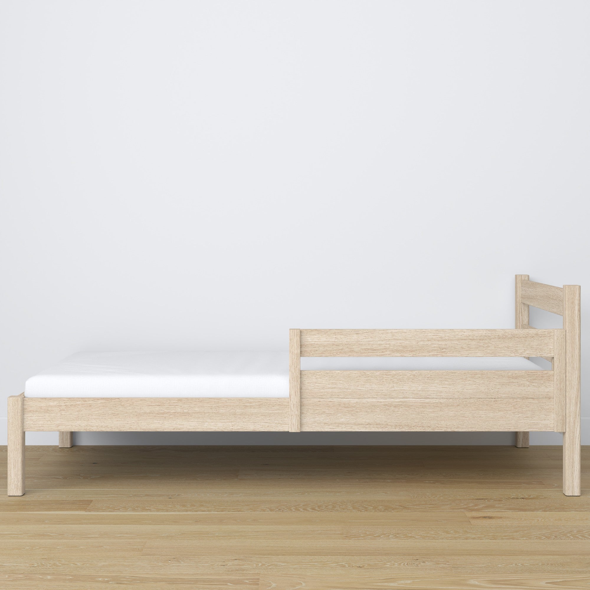 Bed fall protection | bleached oak