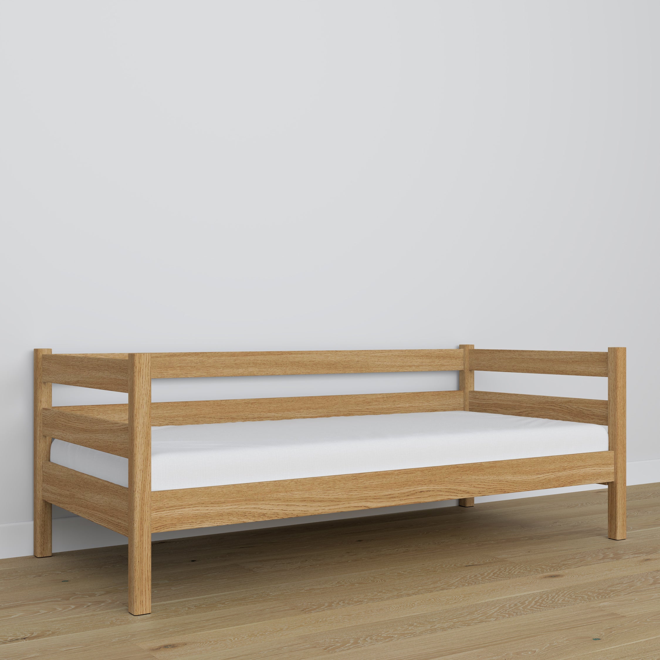 Łóżko sofa N01 dąb naturalny – dodatkowy widok, ekologiczne drewno