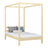 Himmelbett aus Holz Kiefer farblos – Kinderzimmer, skandinavischer Stil Nizio
