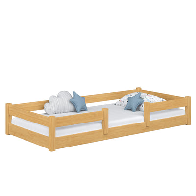 Holzbett niedrig N01 Kiefer natur
