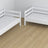 White bunk bed N01 – lower bunk with mattress