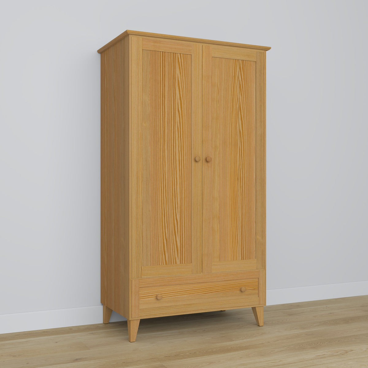 Kiefer Kleiderschrank 2D1S Scandi Kiefer natur
