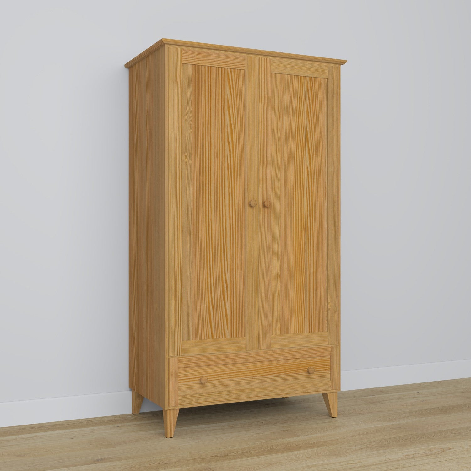 Kiefer Kleiderschrank 2D1S Scandi Kiefer natur