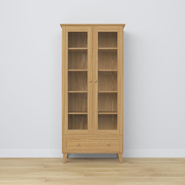 Oak display cabinet 1S 90 Scandi oak natural