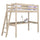 Hochbett mit Schreibtisch aus Eiche gebleicht – Kinderzimmer, scandi Nizio