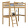 Hochbett mit Schreibtisch aus Natureiche – Kinderzimmer, scandi Nizio
