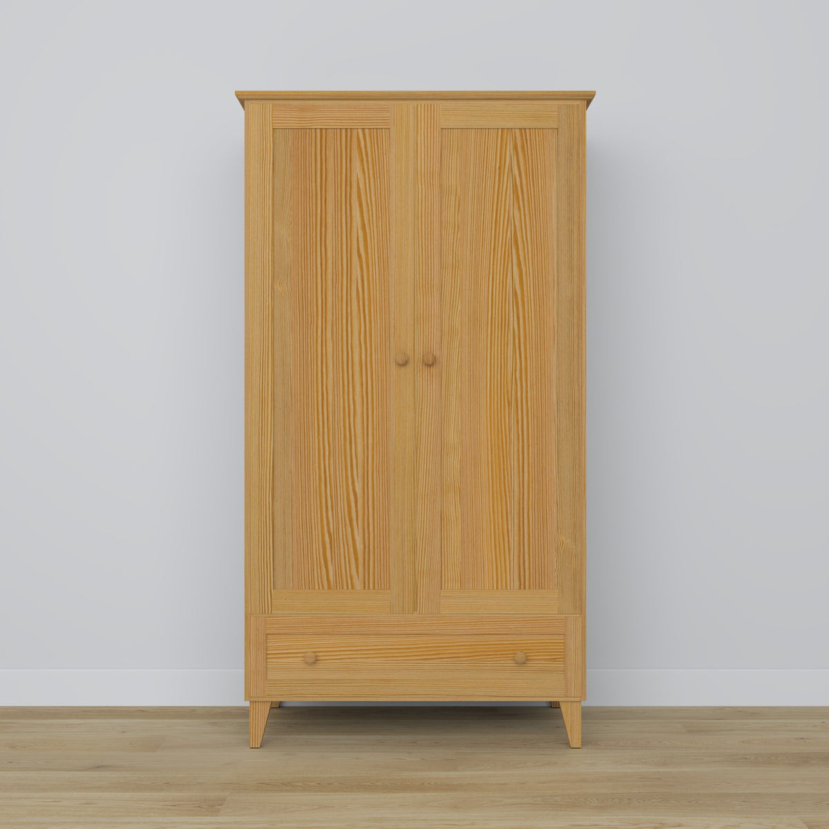 Kiefer Kleiderschrank 2D1S Scandi Kiefer natur