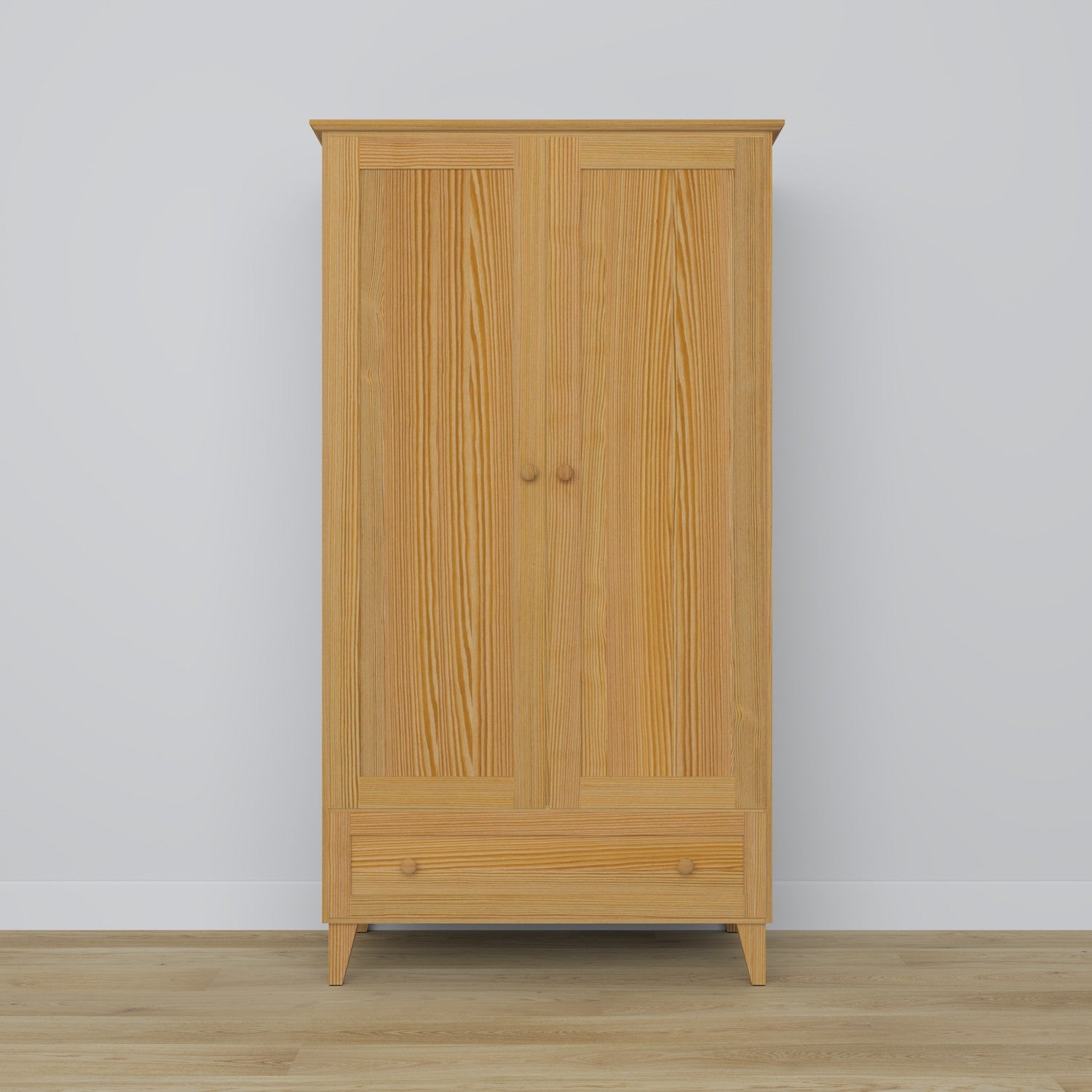 Kiefer Kleiderschrank 2D1S Scandi Kiefer natur
