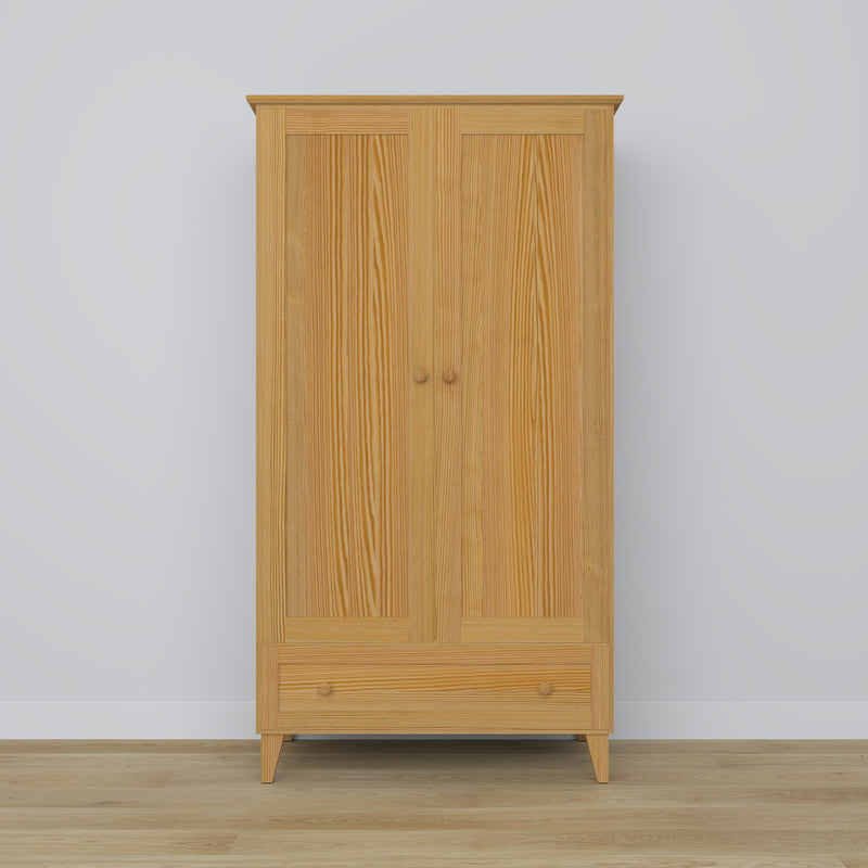 Kiefer Kleiderschrank 2D1S Scandi Kiefer natur